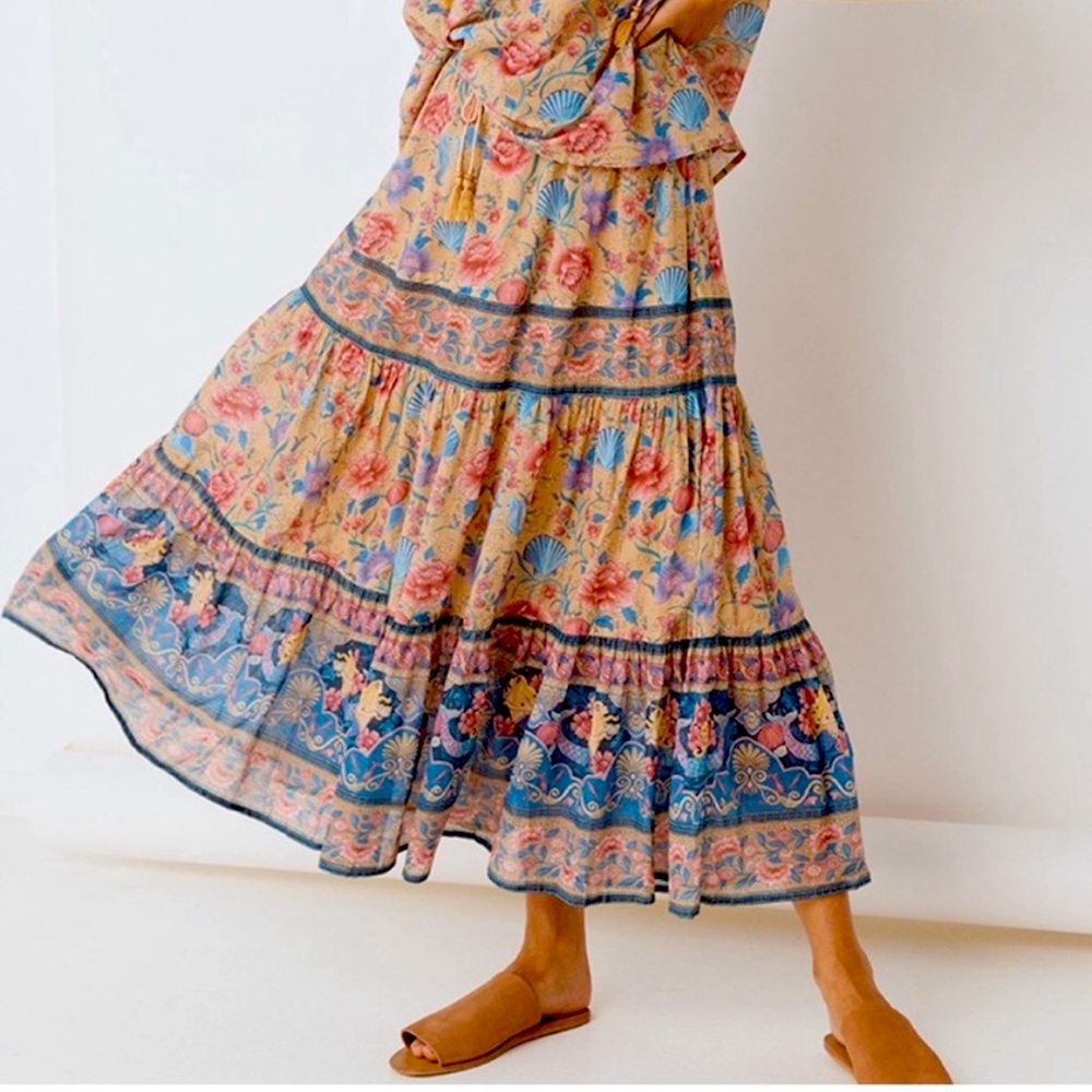 Spell & the Gypsy Seashell Maxi Skirt in Opal Size Small